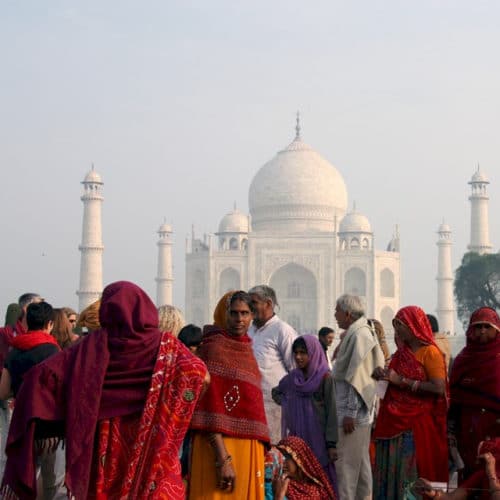 Der Taj Mahal 2019 - für alle Inder ein besonderes Bauwerk.